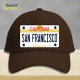 San Francisco California Novelty License Plate Hat Cotton / Dark Brown