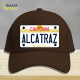 Alcatraz California Novelty License Plate Hat Cotton / Dark Brown