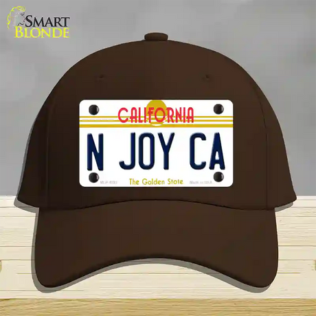 N Joy Ca California Novelty License Plate Hat Cotton / Dark Brown