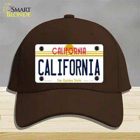 California Novelty License Plate Hat Cotton / Dark Brown