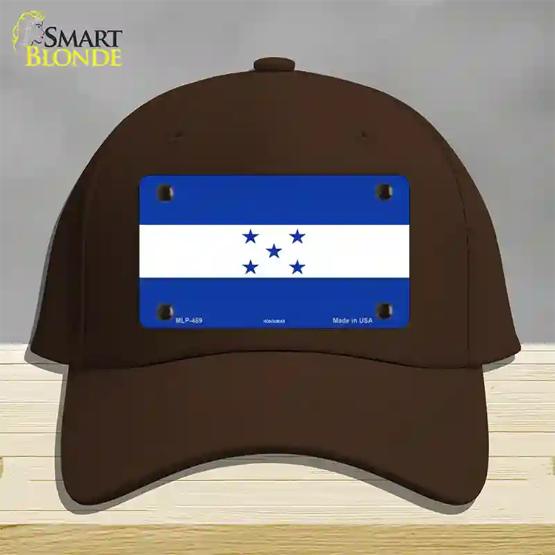 Honduras Flag Novelty License Plate Hat Cotton / Dark Brown