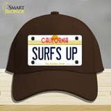 Surfs Up California Novelty License Plate Hat Cotton / Dark Brown