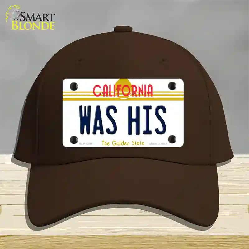 Was His California Novelty License Plate Hat Cotton / Dark Brown