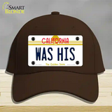 Was His California Novelty License Plate Hat Cotton / Dark Brown