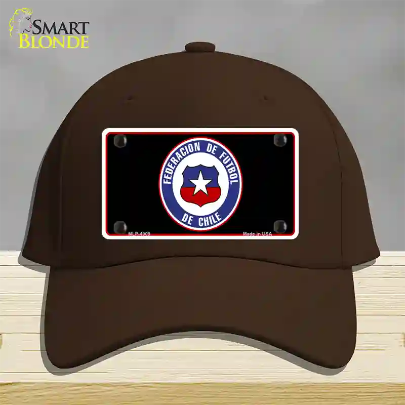 Federacion De Futbol De Chili Flag Novelty License Plate Hat Cotton / Dark Brown