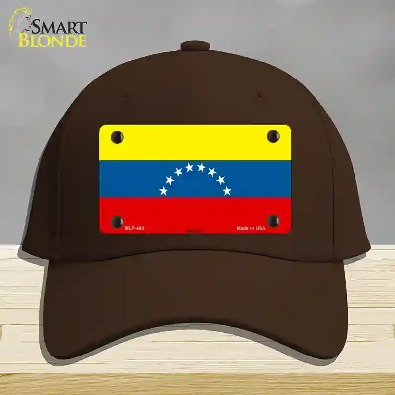 Venezuela Novelty License Plate Hat Cotton / Dark Brown