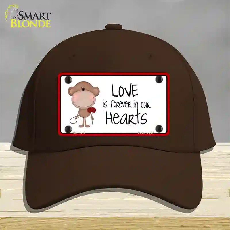 Love In Our Hearts Novelty License Plate Hat Cotton / Dark Brown