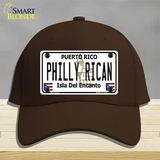 Philly Rican Puerto Rico Novelty License Plate Hat Cotton / Dark Brown