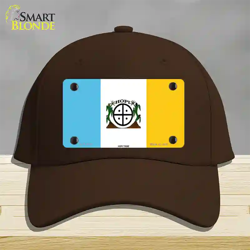 Hopi Tribe Flag Novelty License Plate Hat Cotton / Dark Brown