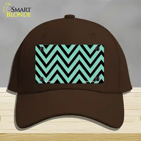 Mint Black Chevron Novelty License Plate Hat Cotton / Dark Brown