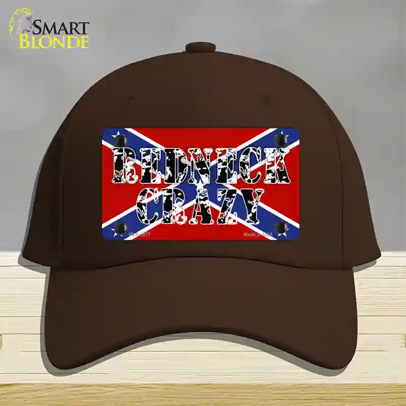 Redneck Crazy Novelty License Plate Hat Cotton / Dark Brown