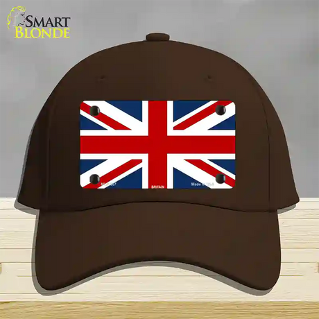 Britain Flag Novelty License Plate Hat Cotton / Dark Brown