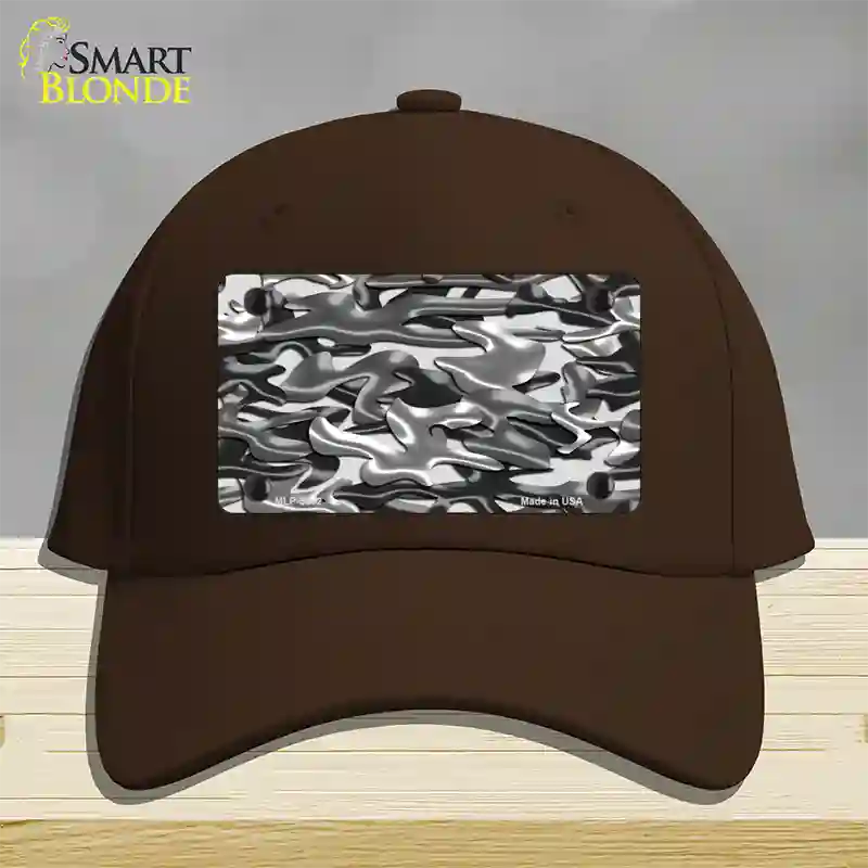 Grey Camouflage Novelty License Plate Hat Cotton / Dark Brown