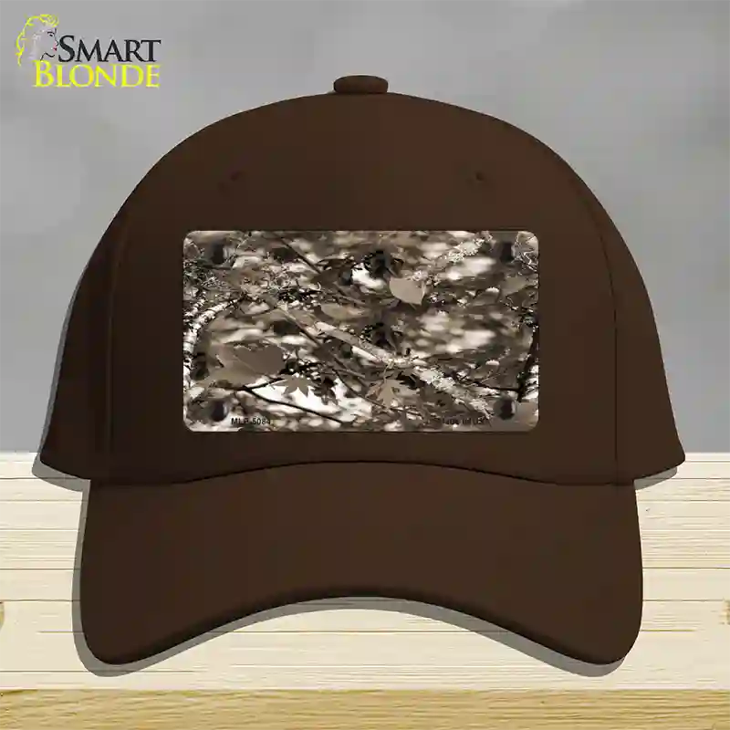 Leaf Camouflage Novelty License Plate Hat Cotton / Dark Brown