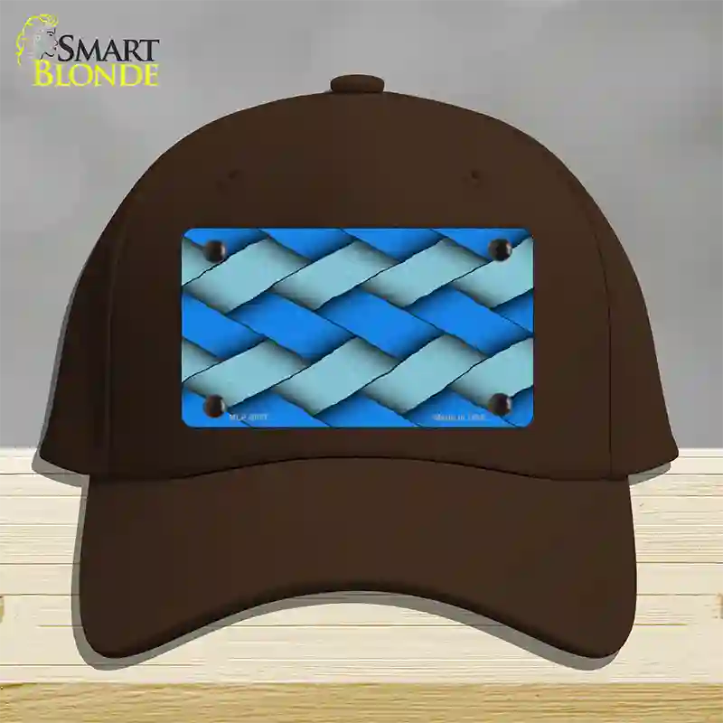 Weave Blue Novelty License Plate Hat Cotton / Dark Brown