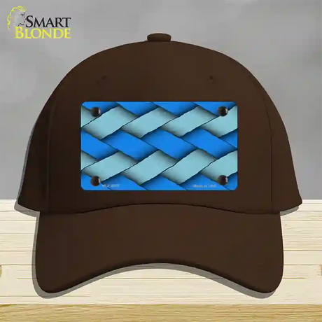 Weave Blue Novelty License Plate Hat Cotton / Dark Brown