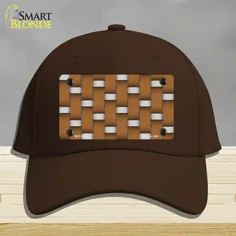 Weave Brown & Gray Novelty License Plate Hat Cotton / Dark Brown