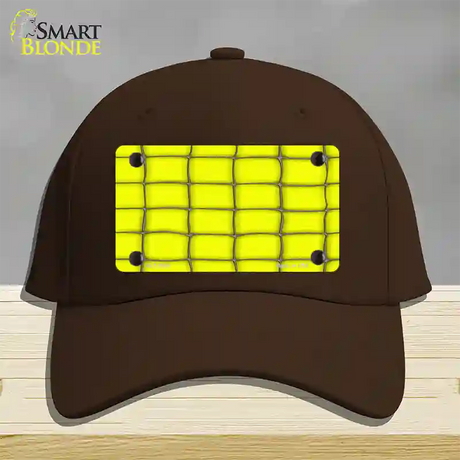 Web Yellow Novelty License Plate Hat Cotton / Dark Brown