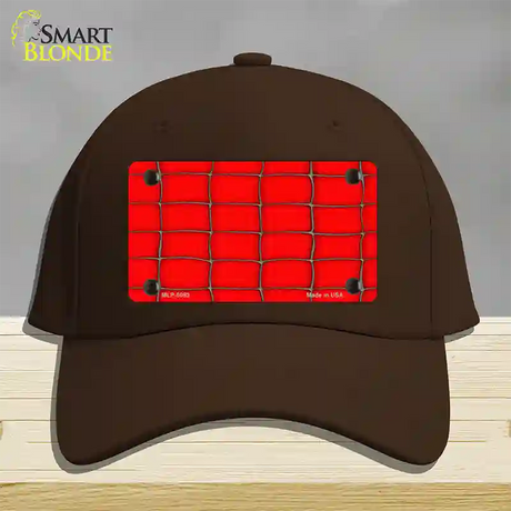 Web Red Novelty License Plate Hat Cotton / Dark Brown