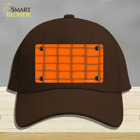 Web Orange Novelty License Plate Hat Cotton / Dark Brown