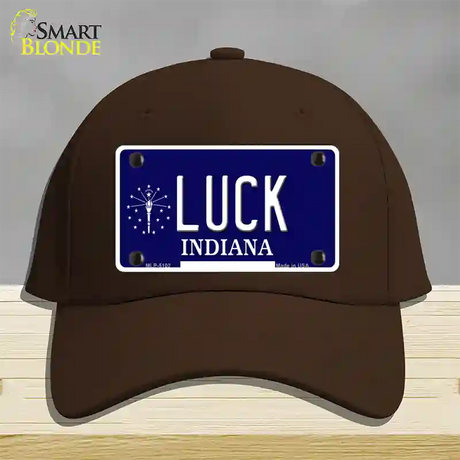 Luck Indiana State Novelty License Plate Hat Cotton / Dark Brown