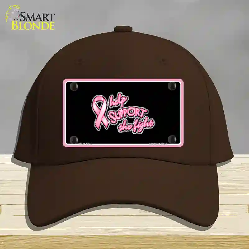 Help Support The Fight Novelty License Plate Hat Cotton / Dark Brown