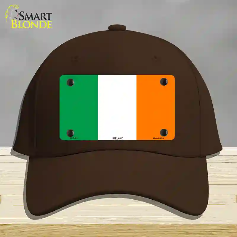 Ireland Flag Novelty License Plate Hat Cotton / Dark Brown