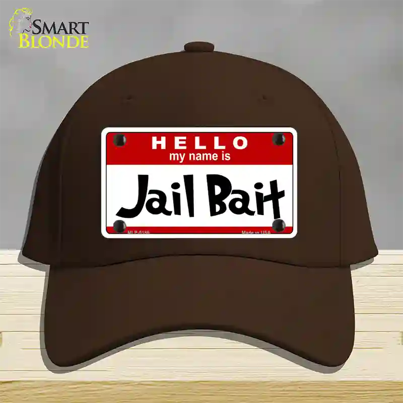 Jail Bait Novelty License Plate Hat Cotton / Dark Brown