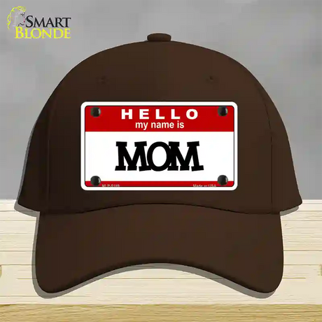 Mom Novelty License Plate Hat Cotton / Dark Brown