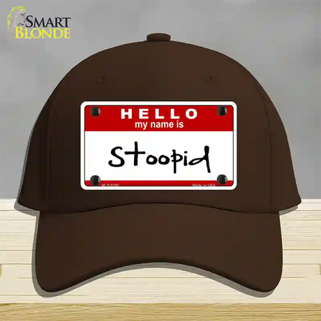 Stoopid Novelty License Plate Hat Cotton / Dark Brown