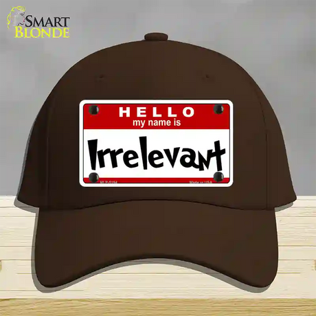 Irrelevant Novelty License Plate Hat Cotton / Dark Brown