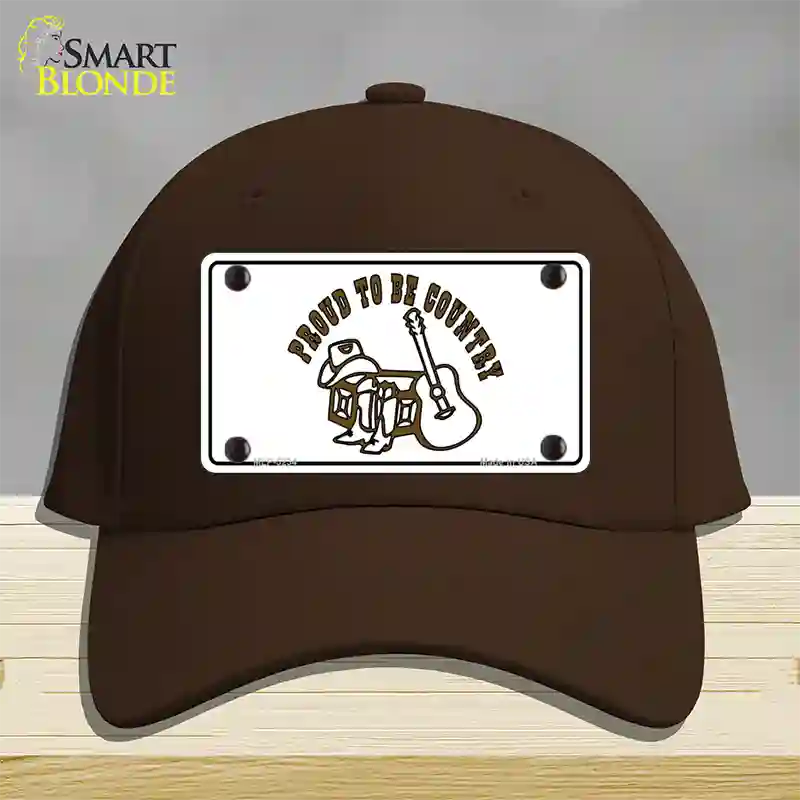 Proud to Be Country Novelty License Plate Hat Cotton / Dark Brown