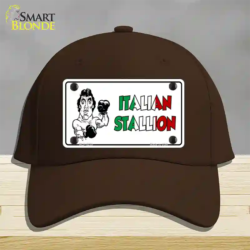 Italian Stallion Novelty License Plate Hat Cotton / Dark Brown