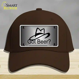 Got Beer Novelty License Plate Hat Cotton / Dark Brown