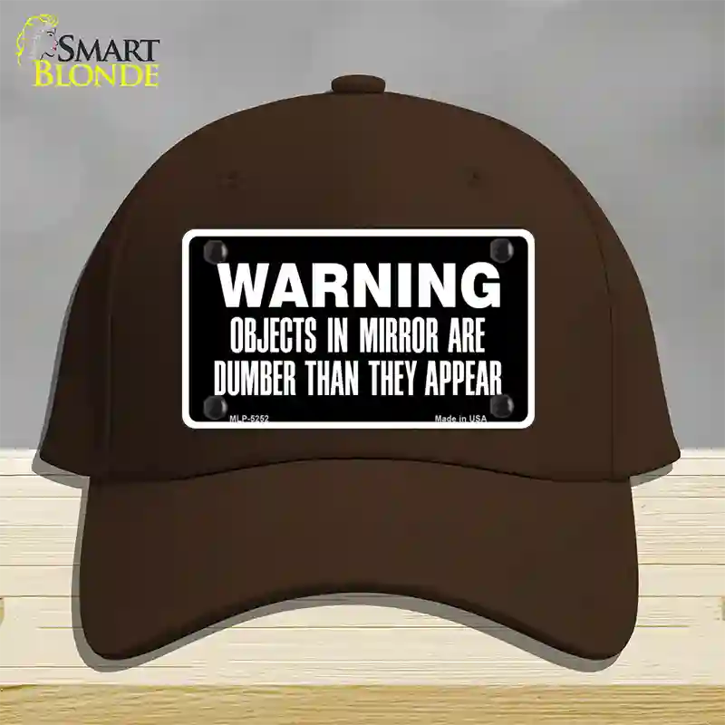 Objects In Mirror Novelty License Plate Hat Cotton / Dark Brown