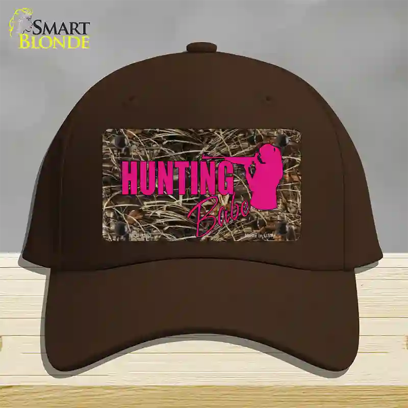 Hunting Babe Novelty License Plate Hat Cotton / Dark Brown