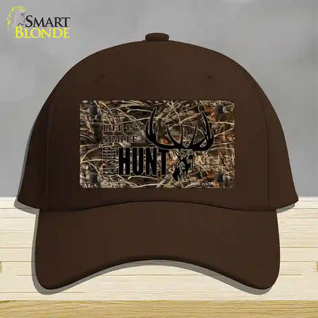 Eat Sleep Hunt Novelty License Plate Hat Cotton / Dark Brown