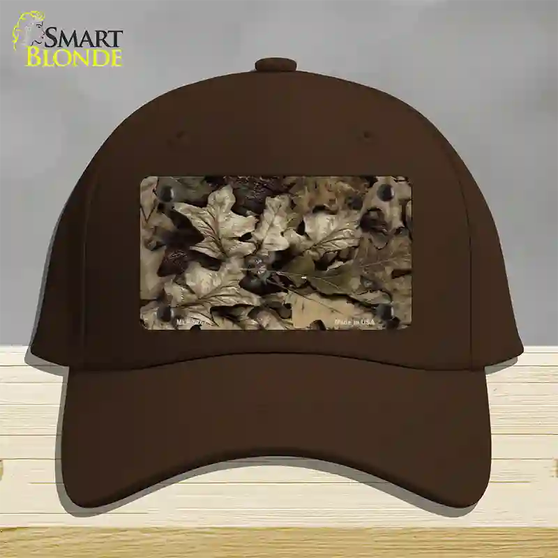 Fallen Leaves Camouflage Novelty License Plate Hat Cotton / Dark Brown