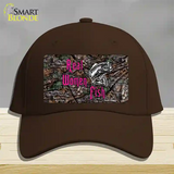 Real Women Fish Novelty License Plate Hat Cotton / Dark Brown