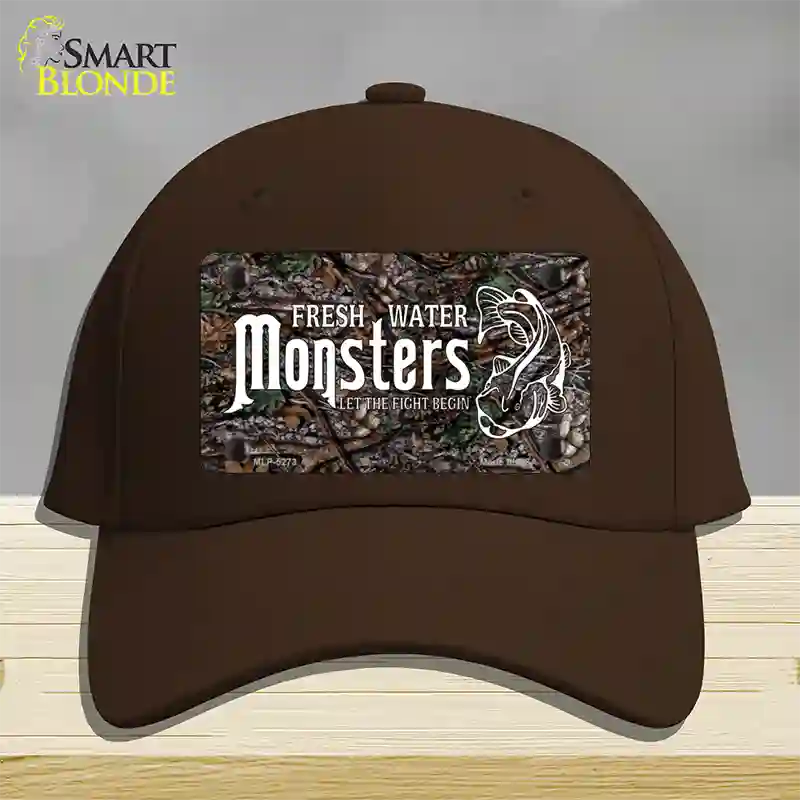 Fresh Water Monsters Novelty License Plate Hat Cotton / Dark Brown