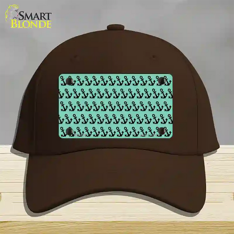 Mint Black Anchor Novelty License Plate Hat Cotton / Dark Brown