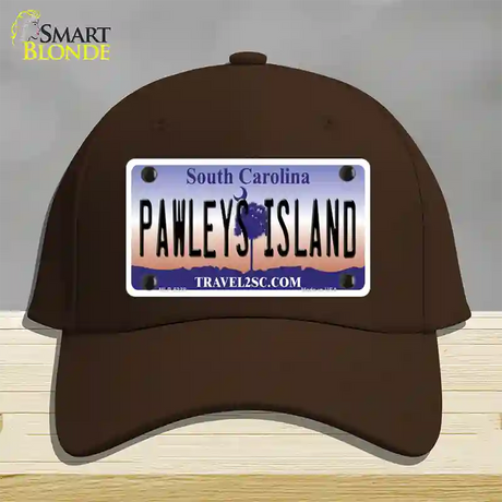 Pawleys Island South Carolina Novelty License Plate Hat Cotton / Dark Brown