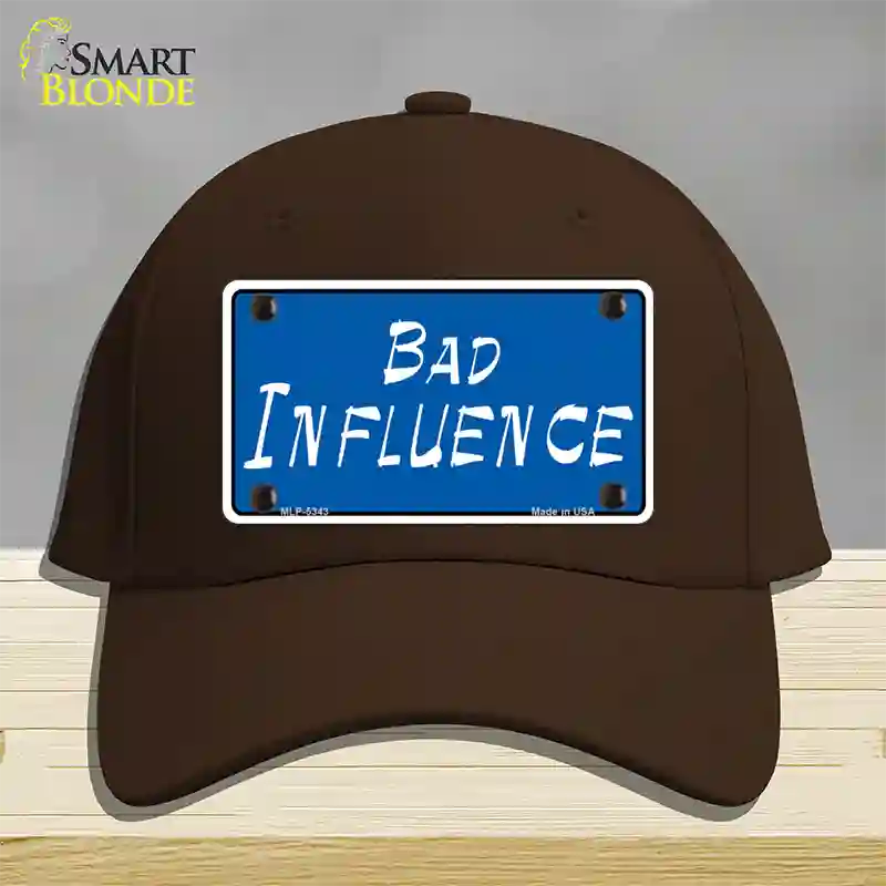 Bad Influence Novelty License Plate Hat Cotton / Dark Brown