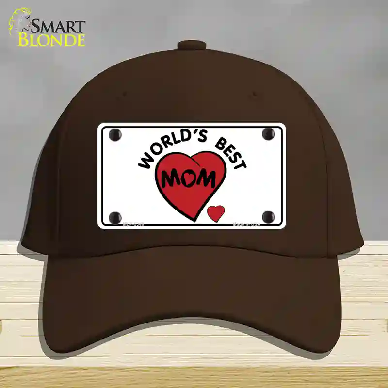 Worlds Best Mom Novelty License Plate Hat Cotton / Dark Brown