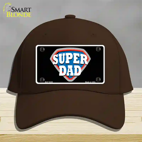 Super Dad Novelty License Plate Hat Cotton / Dark Brown