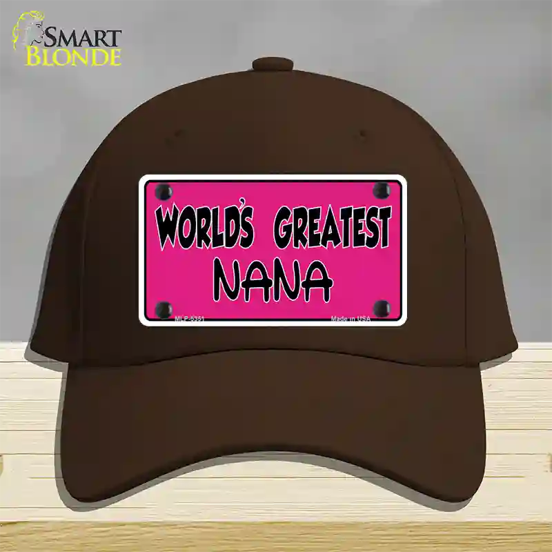 Worlds Greatest Nana Novelty License Plate Hat Cotton / Dark Brown