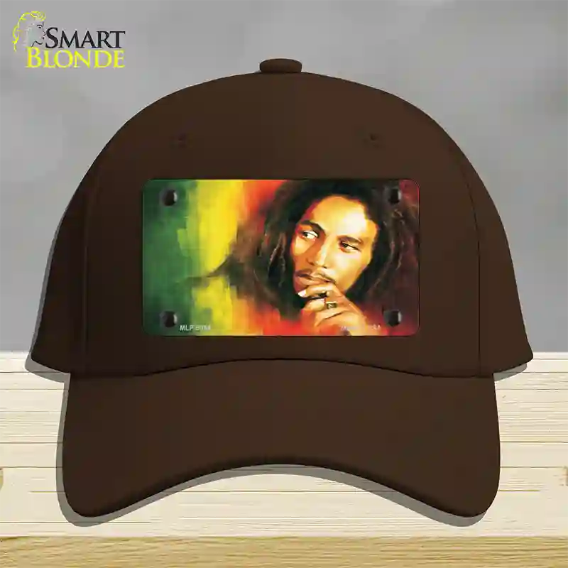 Bob Marley Novelty License Plate Hat Cotton / Dark Brown