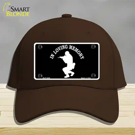 In Loving Memory Squatting Novelty License Plate Hat Cotton / Dark Brown