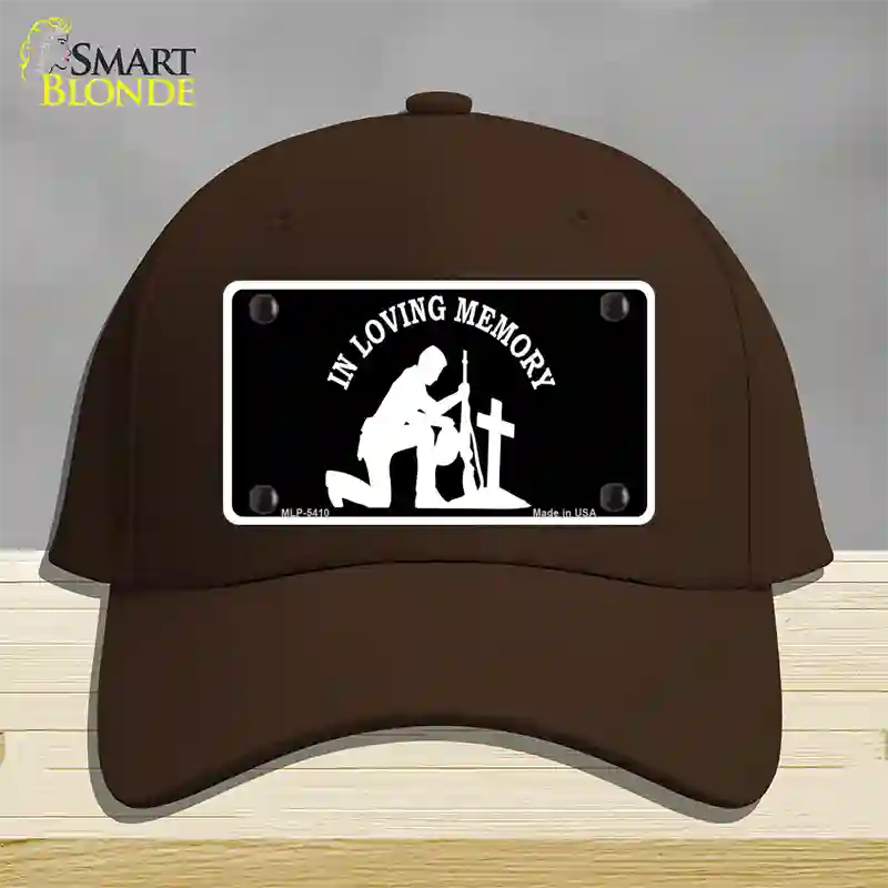 In Loving Memory Cross Novelty License Plate Hat Cotton / Dark Brown