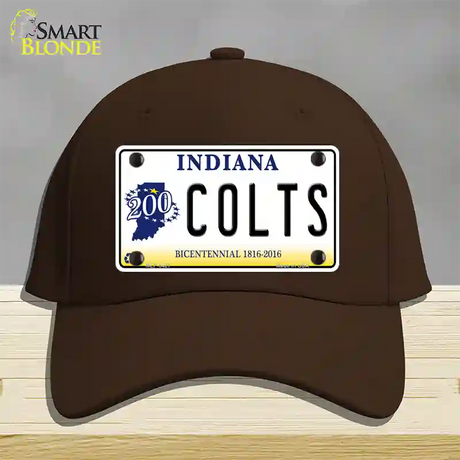 Colts Indiana Bicentennial Novelty License Plate Hat Cotton / Dark Brown